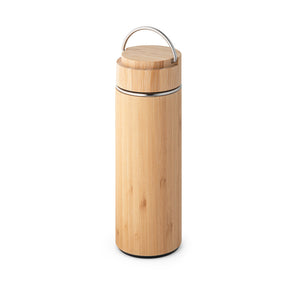 THERMOS EN BAMBOU ET ACIER INOX 440 ML 'SNOW'