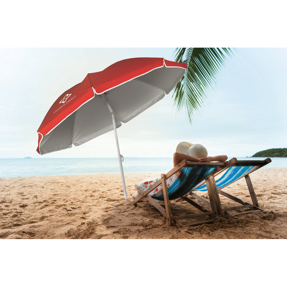 PARASOL INCLINABLE 210T AVEC DOUBLURE ARGENTÉ ‘SOLEDAD'